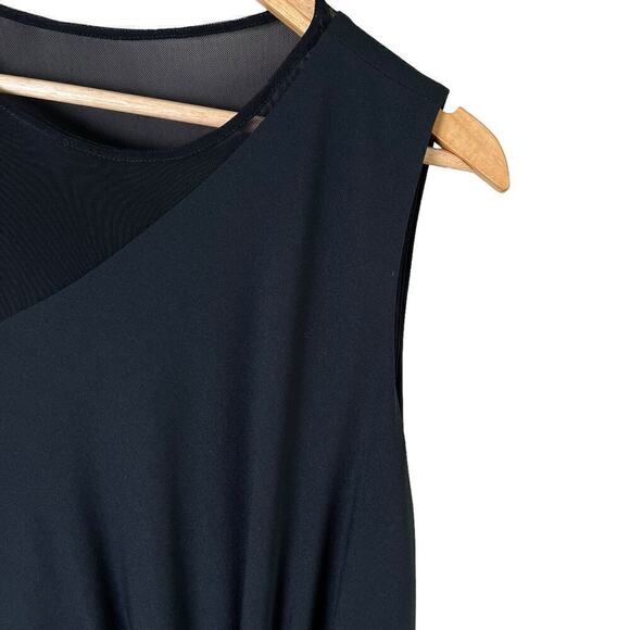 Halston Heritage Cheer Contrast Gown Sleeveless Formal Dress in Black, Size 4 - Picture 6 of 16